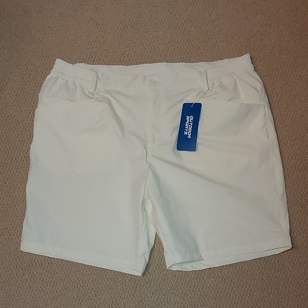 Men's Flat Front Shorts in White